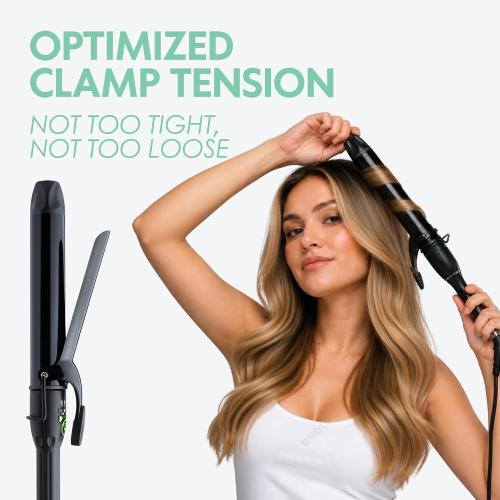 MINT REVAMP X-Long Barrel 1.5 Inch Curling Iron — Easier & Faster Styling for Long Hair | Truly Ionic & Even Heat Ceramic Curling Iron 1 1/2 Inch | Professional Optimized Clamp for Smooth Salon Curls