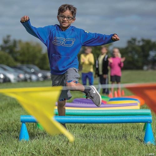 Fun Express Large 20 Inch Obstacle Course Agility Rings Set of 6 - Professional PE Equipment for Elementary School Physical Education | Carnival Games Ring Toss for Kids Outdoor Play & Field Day