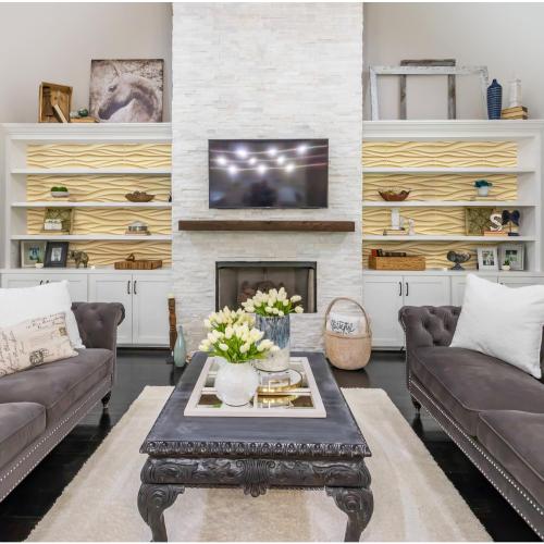 STICKGOO Wave Wall Panels for Interior Wall Decor, Light Oak 3D Wall Panels Accent Wall, Paintable 3D Wall Decor Covering Panels for Living Room Bedroom, Pack of 12 Tiles