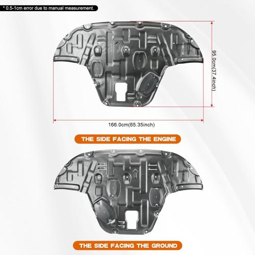 PTNHZ Manganese Steel Front Engine Guard Mud Flap w/Screws & Mounting Hardware | Splash Shield Guard Under Car Compatible with 2021 2022 2023 2024 2025 KIA K5