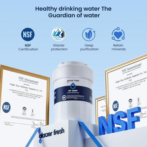 GLACIER FRESH MWF Refrigerator Water Filter Compatible with GE, 1-Pack