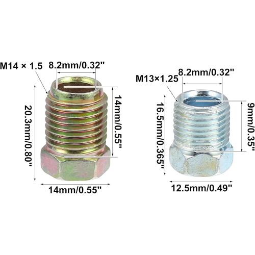 uxcell 1 Set 25 Ft of 5/16 Inch OD Brake Line Tubing Kit Flexible Copper Coated Brake Line Tube Roll Coil with 16 Inverted Flare Fittings