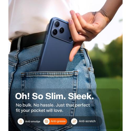 TORRAS Magnetic Slim-Fit for iPhone 17 PRO MAX Case, Ultra-Thin 17 ProMax Phone Case Compatible with MagSafe, Light Anti-Scratch Matte Hard PC Bayer 6.9 inch OriginFit, Deep Blue