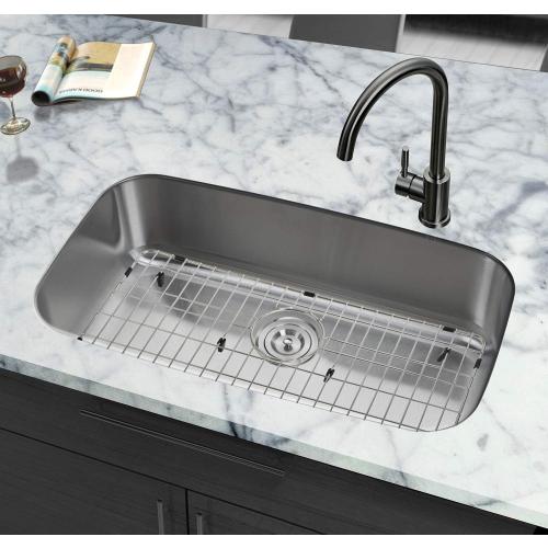Kitchen Sink Grid and Sink Protectors, 26 Stainless Steel Sink Grids | Stainless Steel Sink Grids for Bottom of Kitchen Sinks, 26 x 14 1/16 with Rear Drain for Single Bowl Sinks