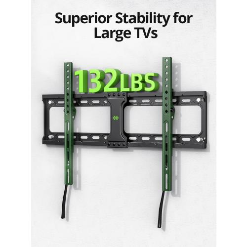USX MOUNT Tilting TV Wall Mount for Most 37-95 Flat Curved Screen Television, TV Bracket with Max VESA 600x400mm up to 132lbs, Low Profile Tilt Mount for 16, 24 Stud