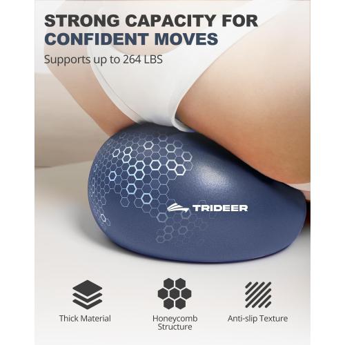 Trideer Yoga Ball for Exercise, Pilates, Core & Balance Training, Stability Ball for Pregnancy & Birthing Prep, Physical Therapy, Daily Stretching, Office Chair for Active Sitting, Quick Pump Included