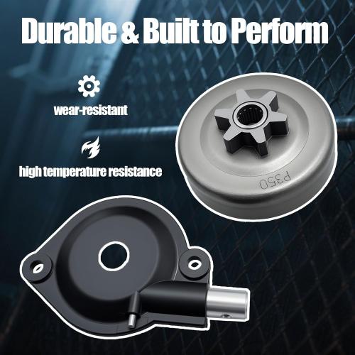 3/8 6T Sprocket Clutch Drum Kit Fit for Poulan Pro P3314 P3416 P3816 PP4218A P3516PR PP3516AVX P4018WT PP4218AVX 4218AVX, Chainsaw Maintenance Replace 501628301 530057905