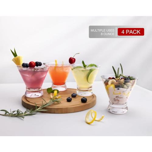 LUNA & MANTHA Martini Glasses, Martini Cocktail Glasses for Margarita, Manhattan, Cosmopolitan, Espresso, Home Bar, Evening Parties, Birthdays, Housewarming Gift,Set of 6-8oz