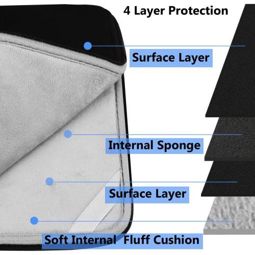 Laptop Sleeve 15.6 Inch, Durable Shockproof Protective Cover Flip Case Briefcase Carrying Computer Bag Case Compatible with 15.6 Inch HP, ASUS, Lenovo, Acer, Notebook, Computer, Black