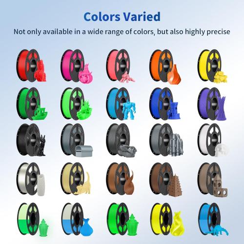 ANYCUBIC PLA Filament 1.75mm Bundle, 3D Printing PLA Filament 1.75mm Dimensional Accuracy  /- 0.02mm, 1KG Spool (2.2 lbs), 2KG Purple   Green