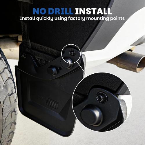 Upgraded Wide Mud Flaps Compatible with 2024-2026 Toyota Tacoma, Heavy-Duty Front & Rear Splash Guards, Custom-Fit Mudguards for Pickup Truck, Durable Fender Liners, No-Drill Installation Kit(4 PCS)