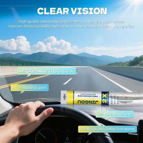 24'' 18'' Front Windshield Wiper Blades Compatible with 2002,2004-2008 Toyota Corolla 2000-2003 Toyota Sienna OEM QUALITY Premium All-Season Automotive Replacement Wipers (Pack of 2)