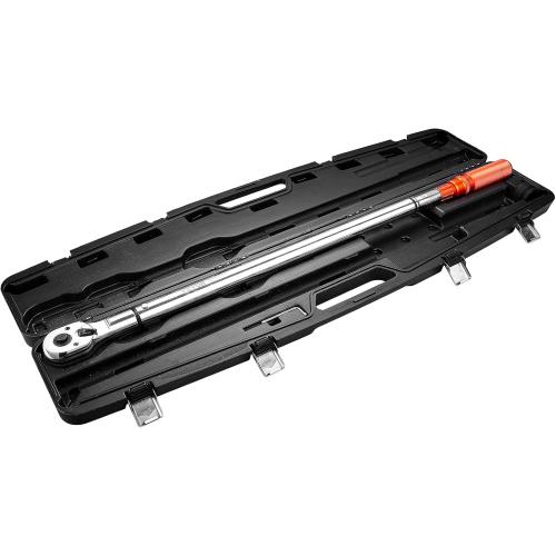VEVOR 3/4 Inch Drive Torque Wrench 100-600fFT.LB/136-814Nm, 1 Inch Adapter, Split Beam, 48'' Length, less effort for Off-road Equipment,Truck,Motor Homes & Drilling Platform