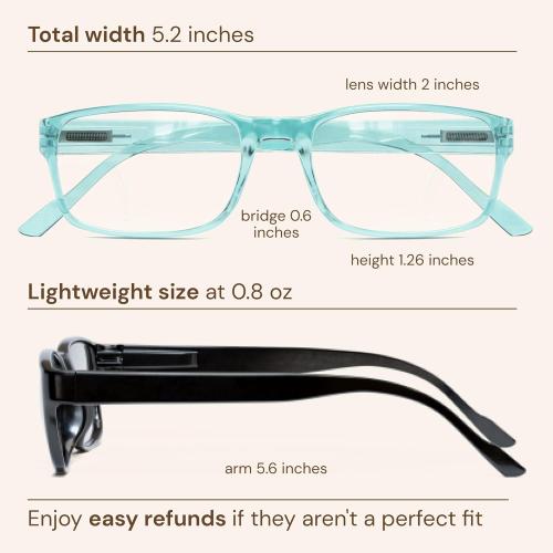 Gaoye Professional Reading Glasses for All Day - Computer Readers with Blue Light Protection - Value Pack