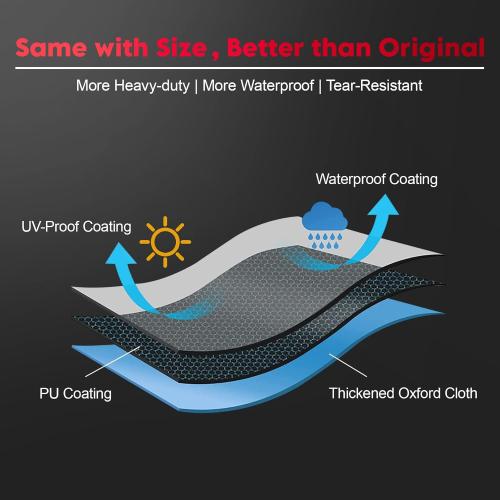 Size 62x54x46 Riding Lawn Mower Cover - Lawn Tractor Covers Waterproof & Heavy Duty, 600D Outdoor Mower Cover Universal fit with Storage Bag for John Deere, EGO, Toro, Craftsman, Husqvarna, Honda and More