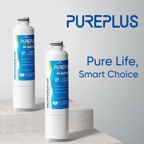 PUREPLUS DA29-00020B Replacement for Samsung RF28HMEDBSR, RF263BEAESR, HDX FMS-2, HAF-CIN/EXP, RF4287HARS, PL-200, RFG297HDRS, RF28HFEDBSR, DA97-08006A 469101 RWF0700A Refrigerator Water Filter, 2PACK