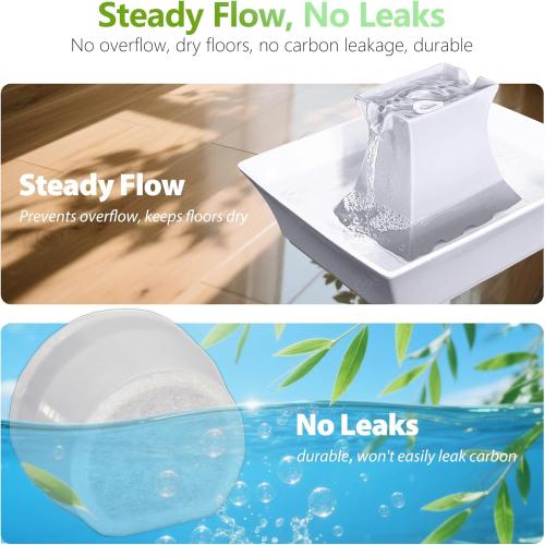 8 8 Pack Cat Water Fountain Replacement Carbon Filter Compatible with PetSafe Drinkwell Ceramic & Stainless Steel Pet Fountains for Cat Dog Water Dispensers with Replacement Foam Filters