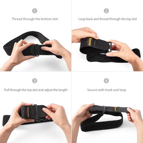 Trilancer Elastic Cinch Straps with Anti-Slip Strips, 32 x 2 (4 Pack) Multipurpose Hook and Loop Bundling Straps for Hose, Cords, Bike, Luggage, Camping, Yoga Mats