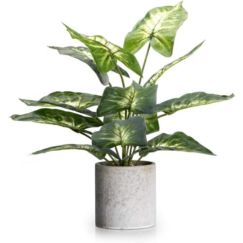 Velener 1Pc Faux Plant Indoor in Plant Pot 16- House Plant for Farmhouse Kitchen Decor Living Room Accessories Home Office Cubicle Bookshelf Guest Room Balcony Bathroom Rustic Green Room Floor Table
