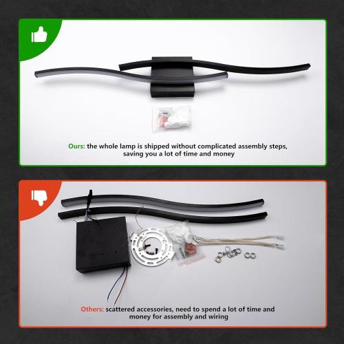 Modern LED Vanity Lights for Bathroom line sconse Gold Vanity Lighting Fixtures Wall sconces for Bathroom Over Mirror Lighting Fixtures 3000K-6000K…