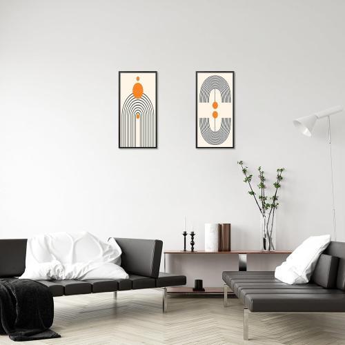 DOAI ART 11x22 Newspaper Frame 2 Pack, Black 11x22 Frames for Horizontal or Vertical Wall Mounting, Scratch-proof Safe and Artistic Large Photo Frame Wall Art