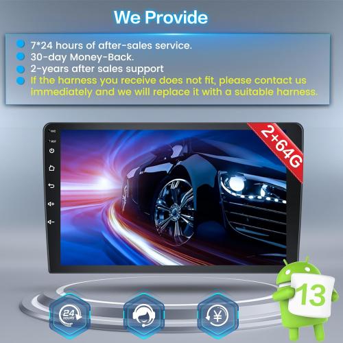 [2G 64G] Android 15 Car Radio for Honda Accord 6th 1998-2004 with Wireless Carplay/Android Auto, 9 Inch HD Touchscreen Car Stereo with GPS WiFi Bluetooth FM/RDS SWC Backup Camera MIC