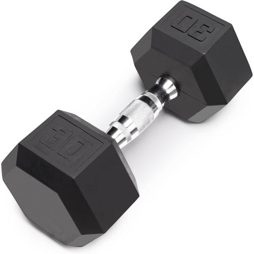 Marcy Rubber Hex Dumbbell - Available for 25lb - 50lb