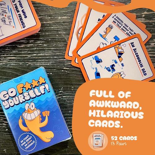 Go F Yourself! – The Grown Up Go Fish Card Game You've Always Wanted | Hilarious Party Game for Grown Ups, 2  Players