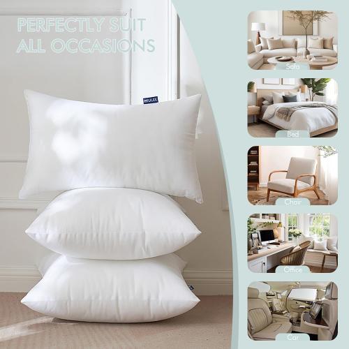 MIULEE Set of 1Throw Pillow Inserts 12x20 Inches, Nowoven Decorative Pillow Inserts for Living Room