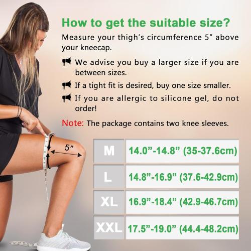 beister Full Leg Sleeve, Knee Braces for Knee Pain Women & Men, Knee Compression Sleeves, Knee Support for Meniscus Tear, ACL, Arthritis, Joint Pain Relief,Sport (Pair)