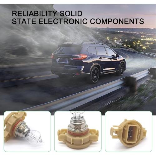 2 PCS PS24W Car Fog Light Bulbs, 12V Halogen Turn Signal Brake Light Reversing Light Bulbs, Car Modification Replacement Parts, Universal for Most Cars, Trucks, SUVs (White)
