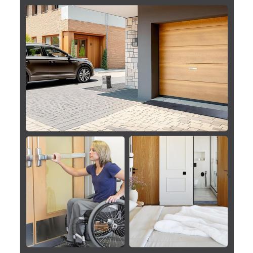 1'' Rise Rubber Threshold Ramp - 2204 LBS Capacity, Non-Slip, Cuttable & Adjustable - Handicap Ramp for Wheelchair Scooter Stroller - Driveway Curb Ramps for Doorways 1 Rise (39.3x3.2)