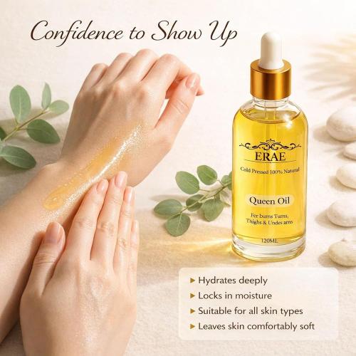 – Erae Queen Oil, Cold Pressed Botanical Body Oil for Face & Body, 120ML