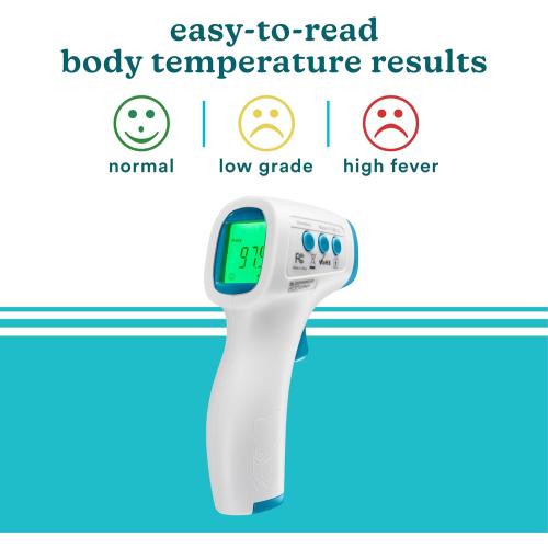 HoMedics Non-Contact Infrared Forehead Thermometer, Clinically Proven Fast Accurate Results, High-Fever Alert with 4-in-1 Readings