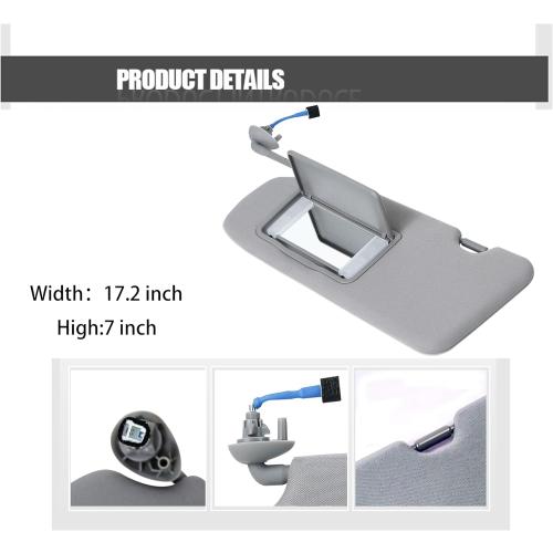 Driver side sun visor