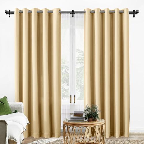 TONIAL1 Inch Double Curtain Rods for Windows 66 to 120 Inches, Heavy Duty Decorative Drapery Rod 32 to 144 Inches with Classic Cap Finial, Black