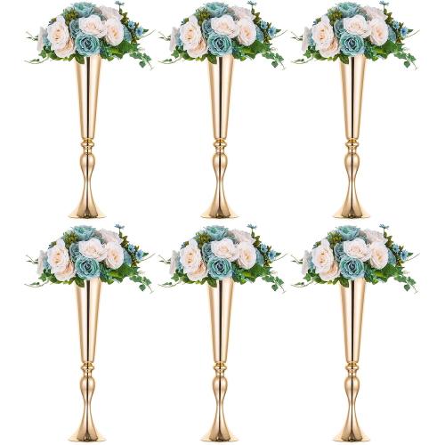 Gold Tall Centerpiece for Table,Tall, 6 Pcs