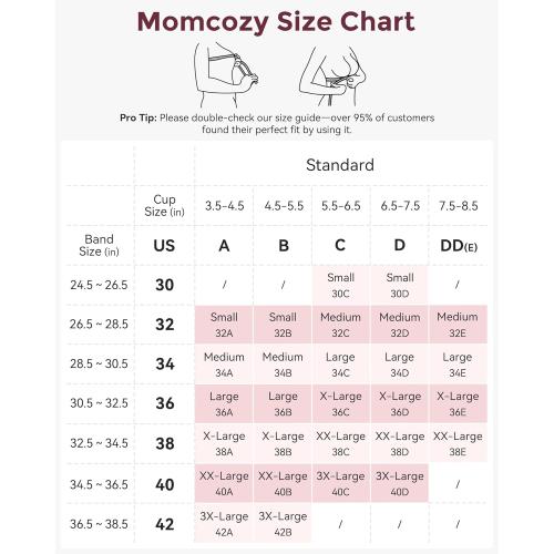Momcozy Nursing Bras for Breastfeeding, YN21 Seamless Ultra Comfort Maternity Bra, Natural Shape, Pregnancy Sleep Bralette xl