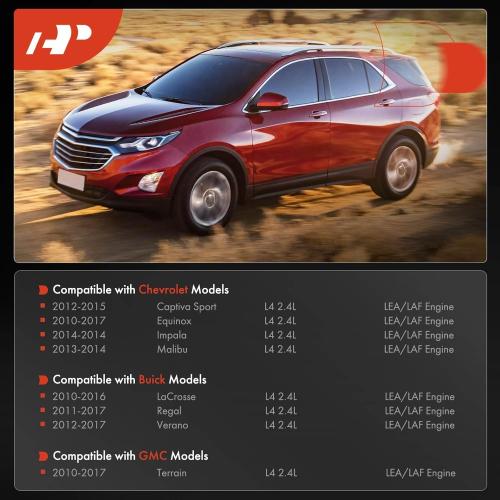 A-Premium Engine Valve Cover Compatible with Chevy GMC Buick 2.4L - 2010-2017 - Equinox Terrain Malibu Captiva Sport Impala LaCrosse Regal Verano Orlando, with Gasket & Cap, Replace # 12610280