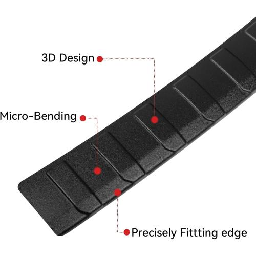 Rear Bumper Protector Compatible with Subaru Crosstrek 2024 2025 2026 Car Accessories ABS Plastic Material Matte Black Non-Slip Scratch-Resistant Trunk Door Protector