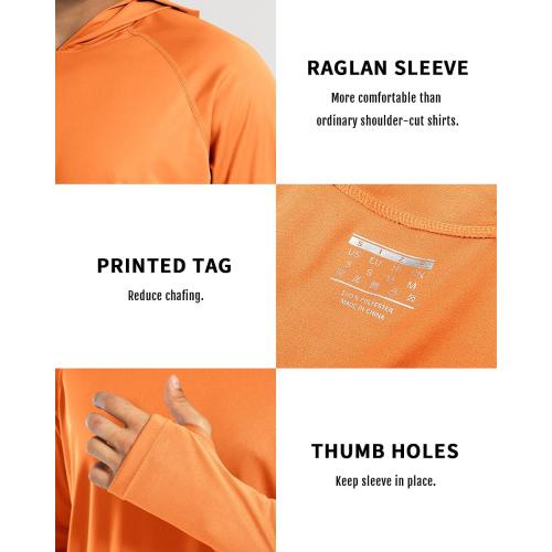 Sizr XL....Boladeci Men's UPF 50  Sun Protection Lightweight Hoodie Shirts Long Sleeve Fishing Shirts SPF UV Hiking Swim