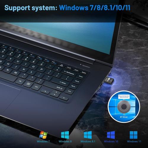 WiFi Adapter for Desktop PC,USB WiFi Adapter,Bluetooth&WiFi 2-in-1,Dual Band 600Mbps 2.4/5.8Ghz Wireless Network,Plug and Play, for PC/Laptop/Desktop,Support Win7/8/8.1/10/11