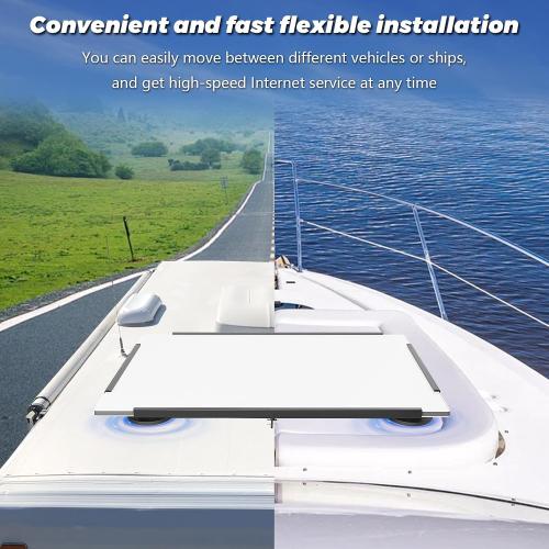 Starlink Gen 3 Flat Mount Kit, Starlink Standard Dish Magnetic Quick Release Roof Mount Kit for RV, Vans, Boat, Overlanding