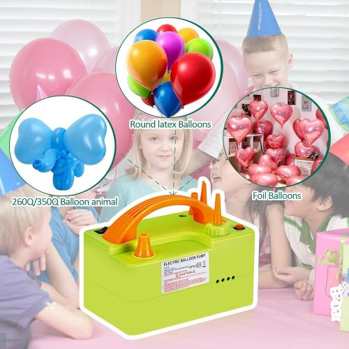 AGPtEK Electric Air Balloon Pump, 3-in-1 Electric Balloon Pump for Latex 260Q Foil Balloons 110-120V 500W Portable Electric Balloon Blower Air Pump Balloons Inflator for Party Holiday Decoration