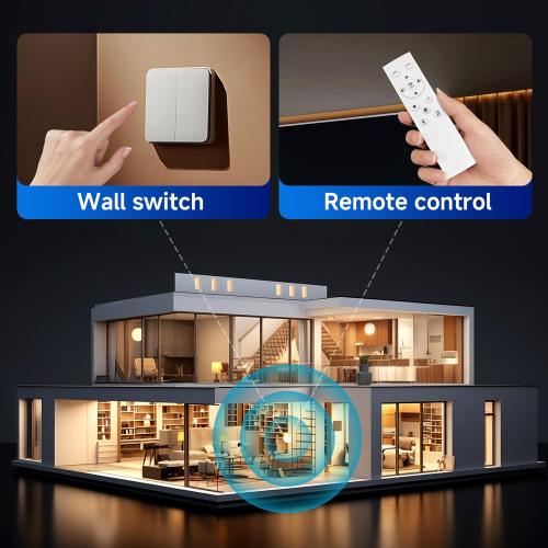 AOMEI 20-inch Round 3CCT Adjustable Ceiling Light - 50W 3000K/4000K/6000K Full Spectrum Flush Mount for Nursery & Wardrobe (Black)