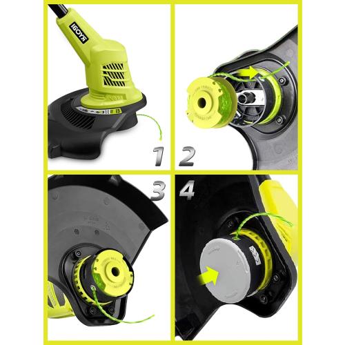 String Trimmer Refill for Ryobi One Plus  AC80RL3,11 FT/0.080-Inch Weed Eater String Compatible with Ryobi Weed Wacker 18v, 24v, and 40v Trimmers (12 Trimmer Line & 3 Trimmer Cap)