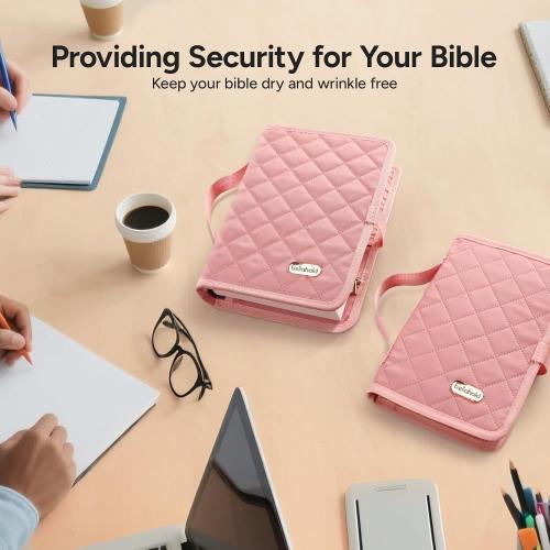 Adjustable Bible Cover with 75 Bible Tabs - Bible Cover Case for Women