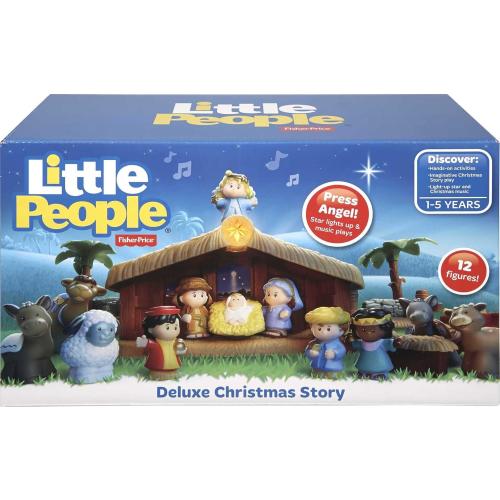 Fisher-Price Little People Toddler Toy Christmas Story Nativity Playset with Light & Music for Preschool Pretend Play Kids Ages 1  Years