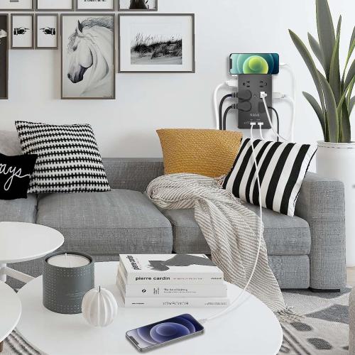 Multi Plug Outlet Extender Nikleb, Surge Protector 12 Outlets, Wall Plug with 2 USB  USB C Ports Total 3.1A, Charger Blocks Wall Mount, Outlet Splitter Heavy Duty for Home, Office, Garage Improvement