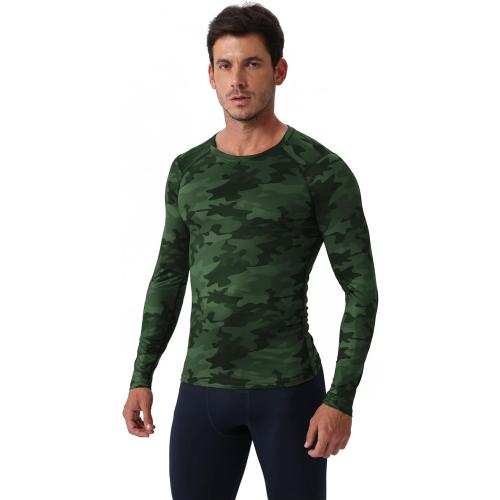 Men's Compression Shirts Long Sleeve Athletic T Shirt Workout Cool Dry Running Tops Gym Undershirts Baselayers 2 Pack